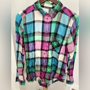 Plaid button up shirt